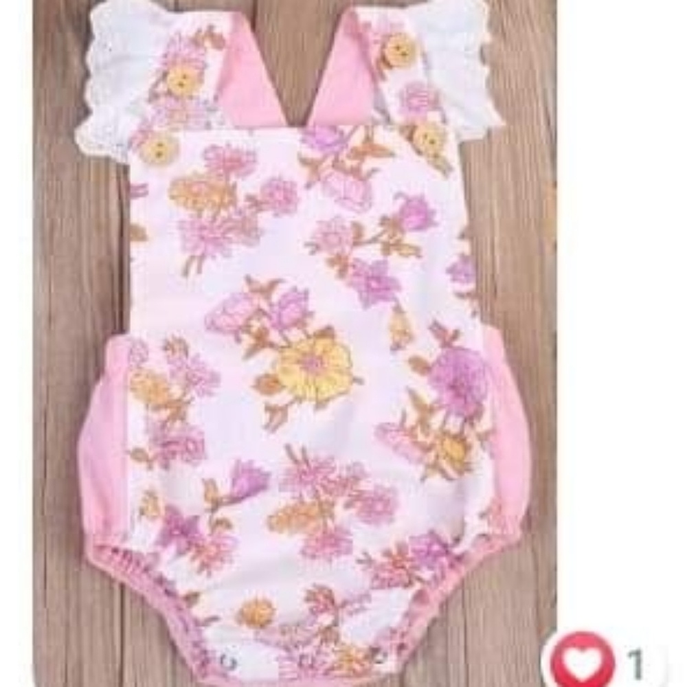 Girls baby Flower Romper